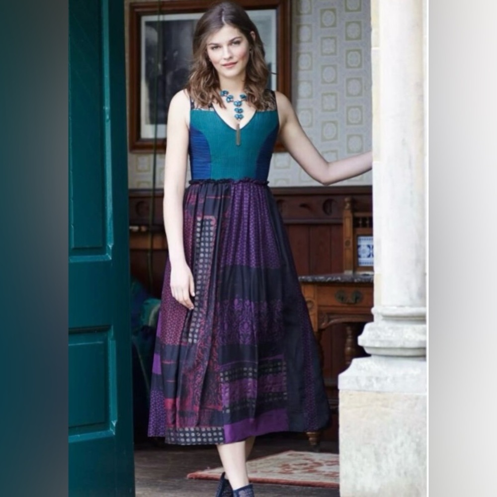 Anthropologie Niki Mahajan Montage Maxi Dress